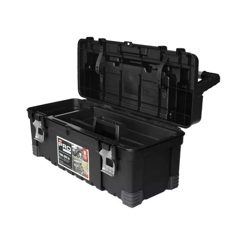 KETER DIY Hawk valigetta portautensili 26 con organizer, 66 x 28,7 x 26,6 cm, nero/rosso