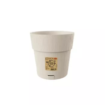 STEFANPLAST vaso da fiori con sottovaso Ethica Ø20x19cm bianco