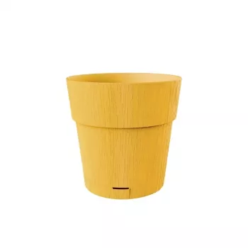 STEFANPLAST Ethica vaso da fiori con sottovaso Ø20x19cm giallo senape