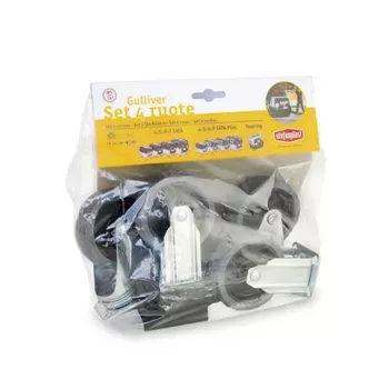 STEFANPLAST set ruote 4 pz. per trasportino Gulliver 4-5-6-7 nero