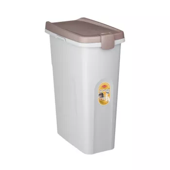 STEFANPLAST contenitore per mangime per animali con ruote 40L 15kg bianco/grigio chiaro