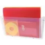 deflecto DocuPocket portabrochure da parete, DIN A4 orizzontale, plastica infrangibile trasparente, 1 pezzo (63201)