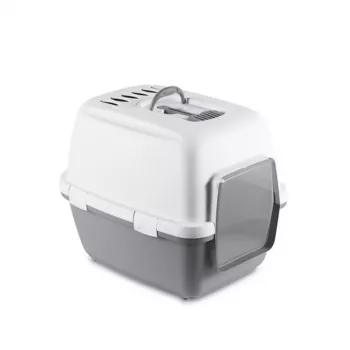 STEFANPLAST Cathy Comfort toilette chiusa per gatti 58x45x48 cm bianco/grigio