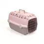 STEFANPLAST trasportino Horizon 1 con porta in metallo 48x32x30cm rosa/grigio