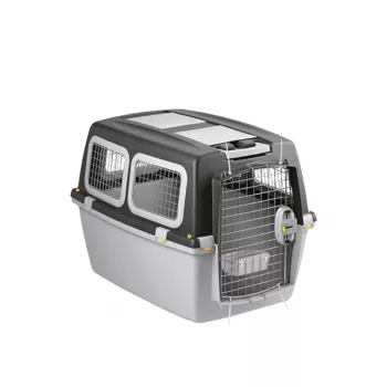 STEFANPLAST Gulliver 5 Plus trasportino per cani di taglia media e grande, 81x61x60 cm, grigio scuro/grigio chiaro