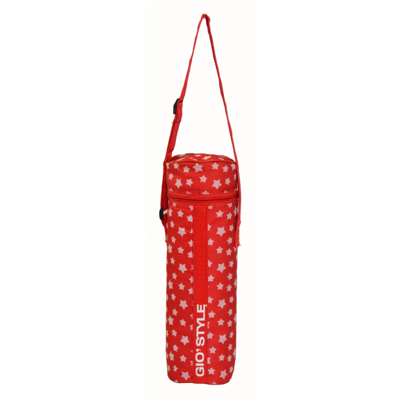 GIOSTYLE borsa termica per bottiglie Sterne assortita rosso/verde/blu/rosa