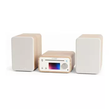 Pure Classic mini sistema hi-fi stereo DAB+/FM, Bluetooth, CD, USB bianco/rovere