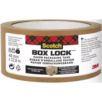 3M Scotch Box LockT nastro adesivo in carta 48mm x 22,8m marrone 7850-23-EF-8GC