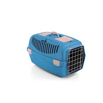 STEFANPLAST Gulliver 2 trasportino per animali con porta in metallo 55x36x35 cm blu