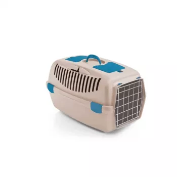 STEFANPLAST trasportino Gulliver 2 con porta in metallo 55x36x35 cm bianco travertino