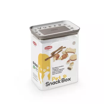 STEFANPLAST contenitore ermetico rettangolare per cibo per animali 2,2L bianco/grigio chiaro