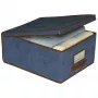 ORDINETT scatola per riporre in tessuto 48x36x19 cm blu