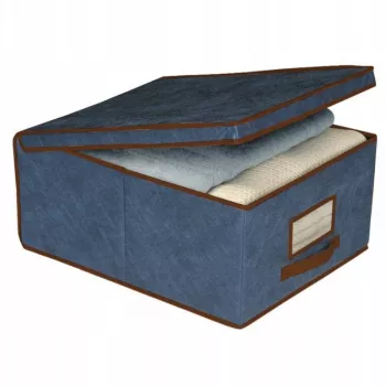 ORDINETT scatola per riporre pieghevole in tessuto 50 x 40 x 25 cm blu