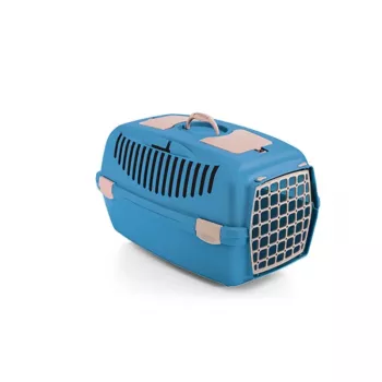 STEFANPLAST trasportino Gulliver 2 con porta in plastica 55x36x35cm blu