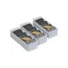 ORDINETT set organizer Top Class 3 pezzi piccolo trasparente plastica scrivania cassetti per riporre 30,5x10x7,5cm