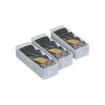 ORDINETT set organizer Top Class 3 pezzi piccolo trasparente plastica scrivania cassetti per riporre 30,5x10x7,5cm