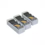ORDINETT set organizer Top Class 3 pezzi piccolo trasparente plastica scrivania cassetti per riporre 30,5x10x7,5cm