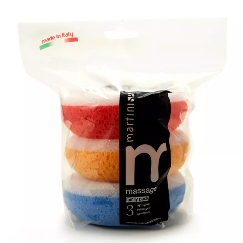 MARTINI SPA Spugne massaggianti confezione da 3 | Colori assortiti