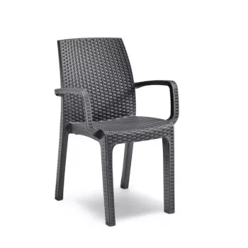 BICA Sedia da giardino Verona poltrona nero