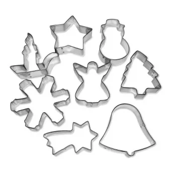 GUARDINI Set stampi per panpepato con 8 pezzi in anello metallico