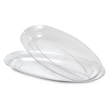 GUARDINI Vassoi in plastica trasparente set da 2 Easy Bake 46x23cm