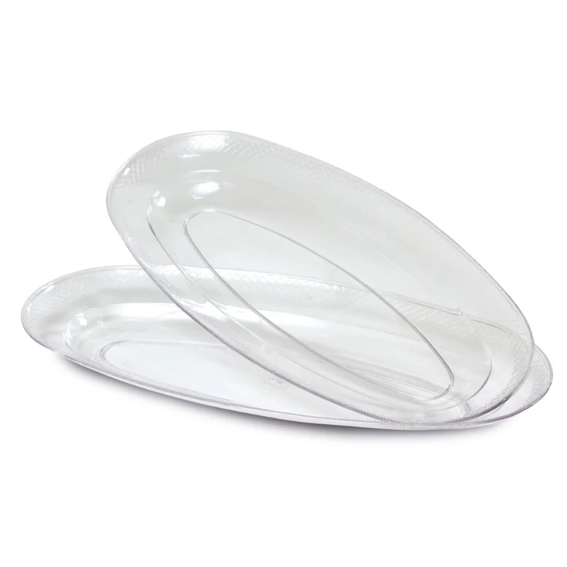 GUARDINI Vassoi in plastica trasparente set da 2 Easy Bake 46x23cm