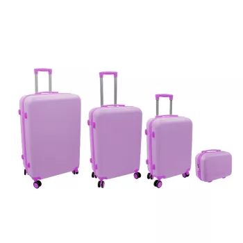 ORDINETT Set di valigie rigide 4 pezzi 98L/60L/43L/15L rosa