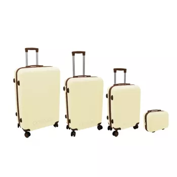 ORDINETT Set di valigie 4 pezzi 98L + 60L + 43L + 15L bianco