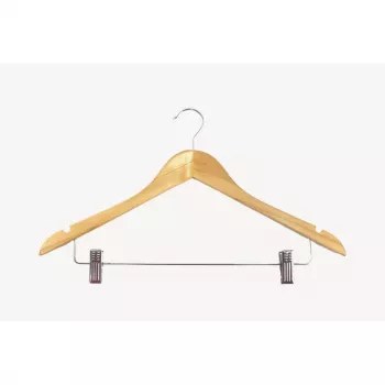 ORDINETT grucce in legno con clip, confezione da 2, 44,5 cm, faggio naturale