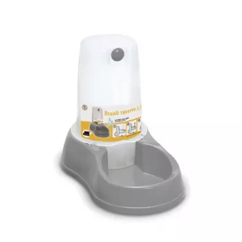 Stefanplast Break Reserve abbeveratoio per animali domestici con dispenser 3,5 L, 38x22,5x30 cm, grigio