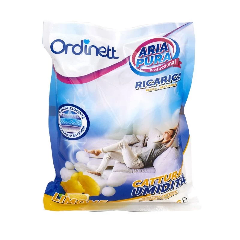 ORDINETT Ricarica per assorbi umidità, 3 x 450 g, Limone