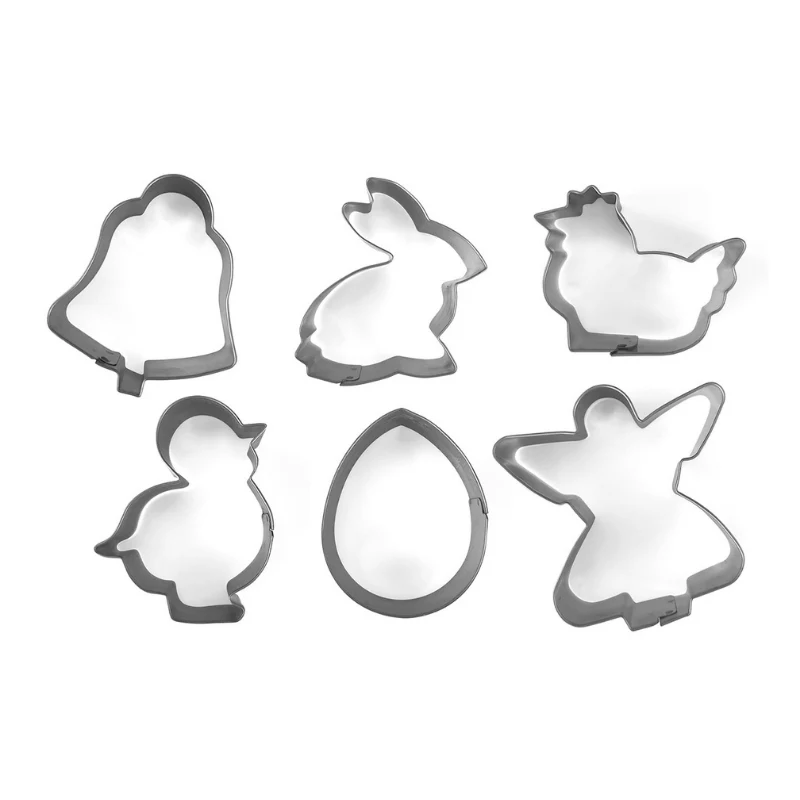 GUARDINI set formine per biscotti pasquali e pan di zenzero 6 pz. 5-6x2cm