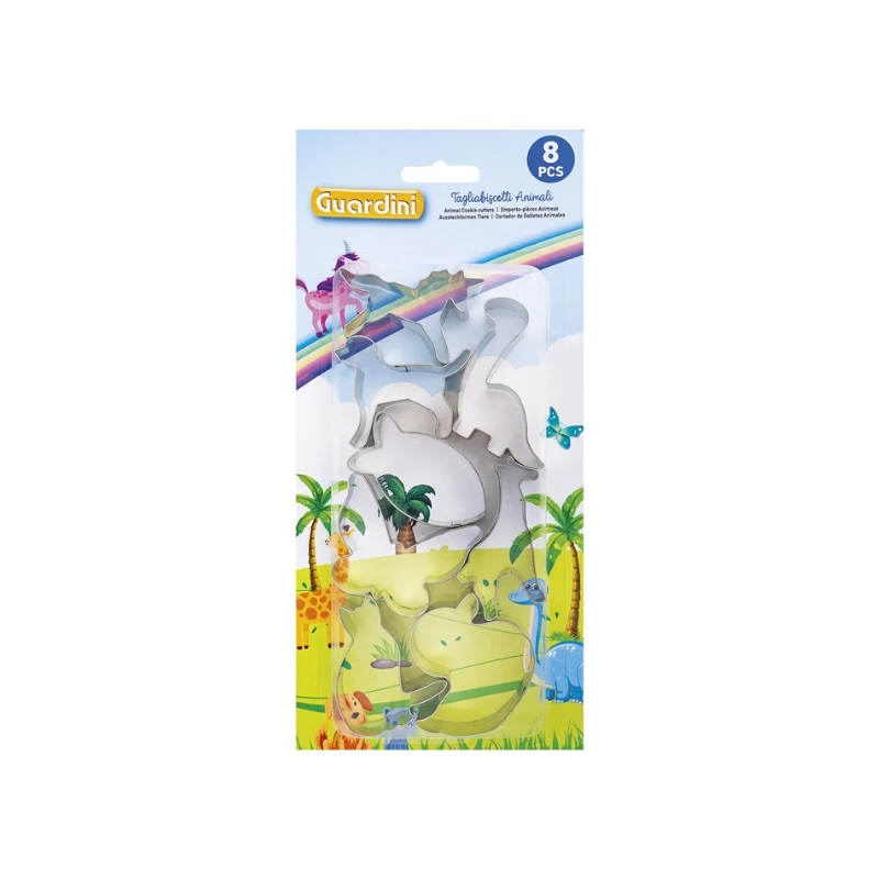 GUARDINI set formine per pan di zenzero e biscotti 8 pz. animali