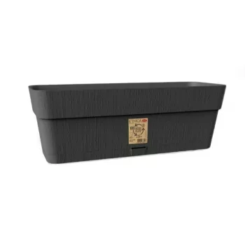 STEFANPLAST Ethica fioriera con sottovaso 50x18x17 cm grigio