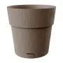 STEFANPLAST Ethica vaso rotondo con sottovaso, marrone, 40x39 cm, 25 L