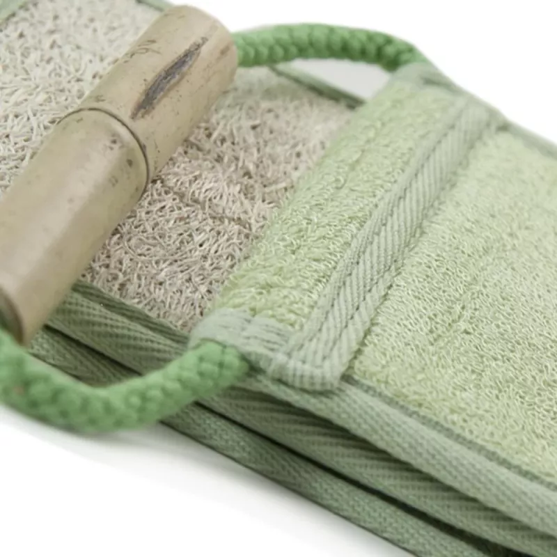 MARTINI SPA strisce di luffa e bambù Bambù – striscia da bagno esfoliante naturale con texture double face