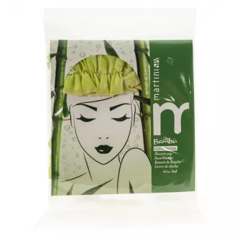 Martini Spa cuffia da doccia in bambù - copricapo impermeabile e riutilizzabile per capelli