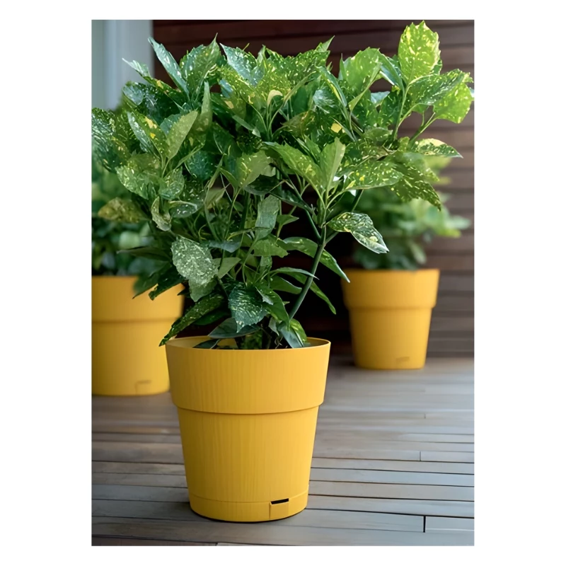 STEFANPLAST Ethica vaso con sottovaso Ø40x39cm giallo senape