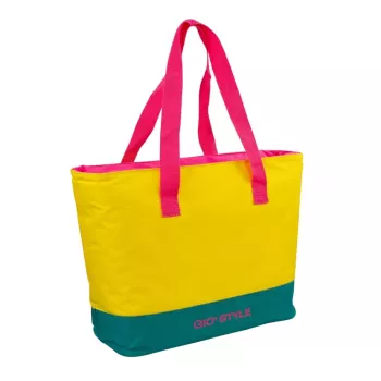 GIOSTYLE Borsa termica Beach Fluo Tote assortite, 24L, verde/rosa/giallo/azzurro