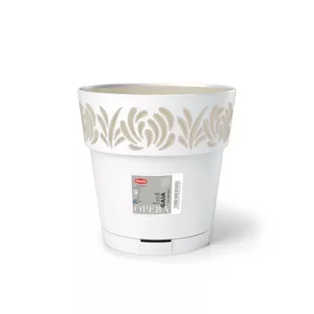 STEFANPLAST Gaia Vaso con sottovaso Ø25x25cm bianco