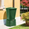 STEFANPLAST Serbatoio per acqua piovana 210L con coperchio e rubinetto Ø76,5x84cm verde