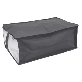 ORDINETT Borsa contenitore da soffitto 40x60x26 cm grigio - Morbida borsa contenitore in tessuto non tessuto con cerniera e maniglie, 62,4 L