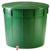 STEFANPLAST Botte per acqua piovana 500L con coperchio e rubinetto Ø100x85cm verde