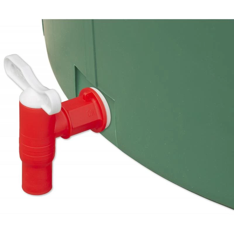 STEFANPLAST Botte per acqua piovana 500L con coperchio e rubinetto Ø100x85cm verde