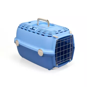 STEFANPLAST Trasportino Horizon 1 con porta in metallo 48x32x30 cm azzurro/blu