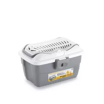 STEFANPLAST Trasportino Mini Gulliver 40x30x24cm bianco/grigio