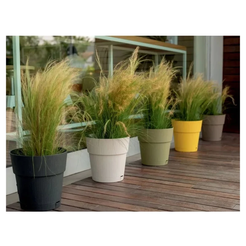 STEFANPLAST Ethica Vaso per piante con sottovaso Ø40x39cm bianco