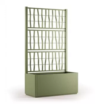 STEFANPLAST Fioriera con griglia rampicante Ethica 80x36x140 cm verde