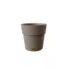 STEFANPLAST Ethica Vaso per piante con sottovaso Ø20x19cm marrone