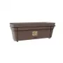 STEFANPLAST Set da balcone con sistema di irrigazione automatico e supporto in metallo 50x18x17cm marrone